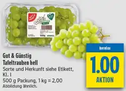 diska Gut & Günstig Tafeltrauben hell Angebot