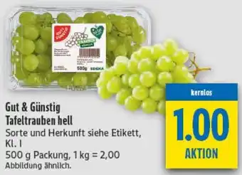 diska Gut & Günstig Tafeltrauben hell Angebot
