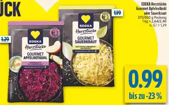 diska EDEKA Herzstücke Gourmet Apfelrotkohl oder Sauerkraut Angebot