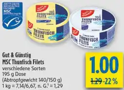 diska Gut & Günstig MSC Thunfisch Filets Angebot