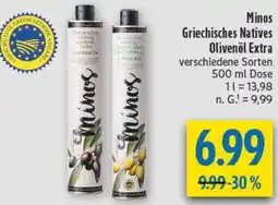 diska Minos Griechisches Natives Olivenöl Extra Angebot
