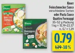 diska Knorr Feinschmecker Sauce oder Pasta Sauce Quattro Formaggi Angebot