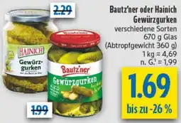 diska Bautz'ner oder Hainich Gewürzgurken Angebot