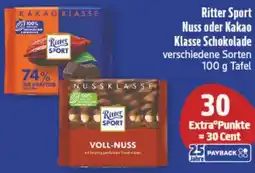diska Ritter Sport Nuss oder Kakao Klasse Schokolade Angebot