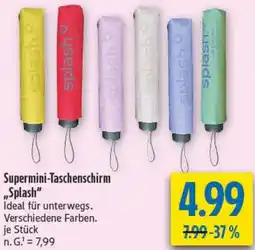 diska Supermini-Taschenschirm „Splash" Angebot