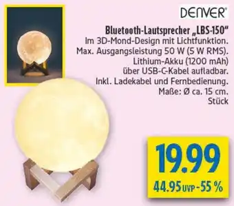 diska DENVER Bluetooth-Lautsprecher „LBS-150" Angebot