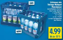 diska Lichtenauer oder Thüringer Waldquell Mineralwasser Angebot