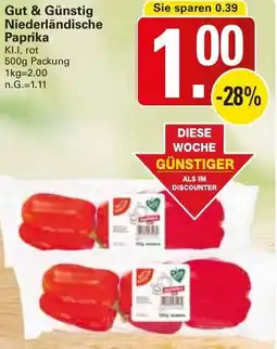 WEZ Gut & Günstig Niederländische Paprika Angebot