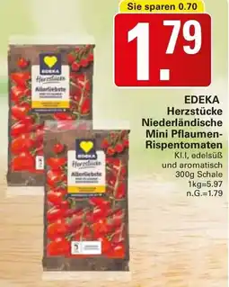 WEZ EDEKA Herzstücke Niederländische Mini Pflaumen Rispentomaten Angebot