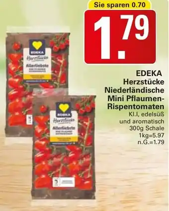 WEZ EDEKA Herzstücke Niederländische Mini Pflaumen Rispentomaten Angebot