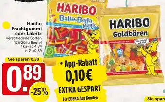 WEZ Haribo Fruchtgummi oder Lakritz Angebot