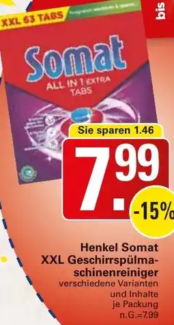 WEZ Henkel Somat XXL Geschirrspülmaschinenreiniger Angebot