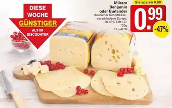 WEZ Milram Benjamin oder Burlander Angebot