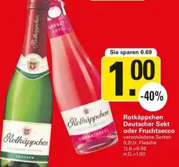 WEZ Rotkäppchen Deutscher Sekt oder Fruchtsecco Angebot
