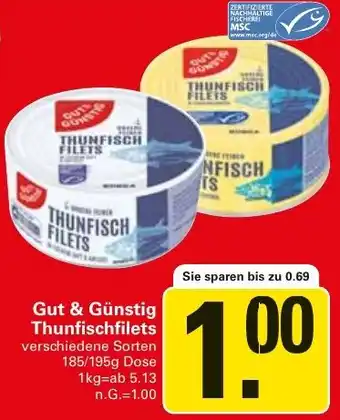 WEZ Gut & Günstig Thunfischfilets Angebot