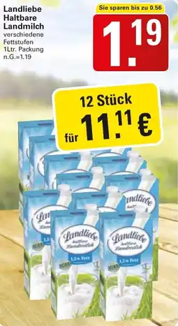 WEZ Landliebe Haltbare Landmilch Angebot