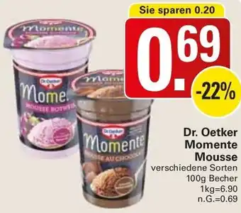 WEZ Dr. Oetker Momente Mousse Angebot