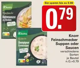 WEZ Knorr Feinschmecker Suppen oder Saucen Angebot