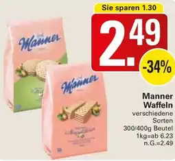 WEZ Manner Waffeln Angebot