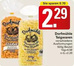 WEZ Dorfmühle Teigwaren Angebot