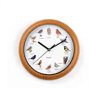 Netto Marken-Discount MAXXMEE Wanduhr mit Vogelstimmen 25cm 1,5V braun/weiß fluoreszierend Angebot