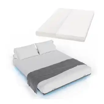 Netto Marken-Discount Juskys Metallbett Palamos 180x200 cm mit Matratze, Lattenrost & LED - Schwebebett, Bett - Schwarz Angebot
