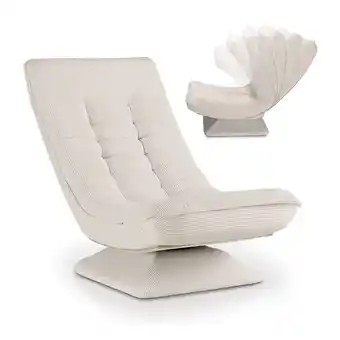 Netto Marken-Discount Juskys Relaxsessel Korsika - ergonomisch, 360° drehbar, 5-lagige Polsterung, klappbar - Cord Beige Angebot