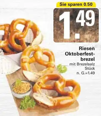 WEZ Riesen Oktoberfestbrezel Angebot