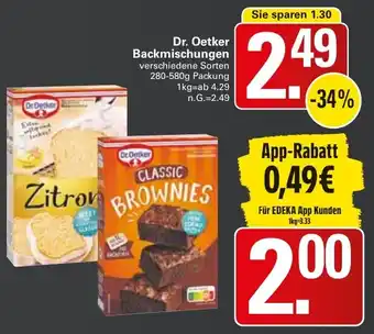 WEZ Dr. Oetker Backmischungen Angebot