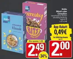WEZ Kölln Müsli oder Cerealien Angebot