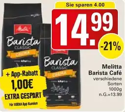 WEZ Melitta Barista Café Angebot