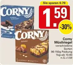 WEZ Corny Müsliriegel Angebot