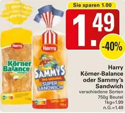 WEZ Harry Körner-Balance oder Sammy's Sandwich Angebot
