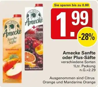 WEZ Amecke Sanfte oder Plus-Säfte Angebot