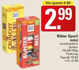 WEZ Ritter Sport mini Angebot