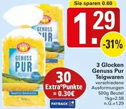 WEZ 3 Glocken Genuss Pur Teigwaren Angebot