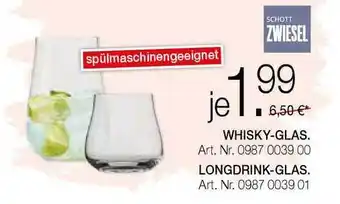 Möbel Heinrich Whisky Glas. Longdrink Glas Angebot