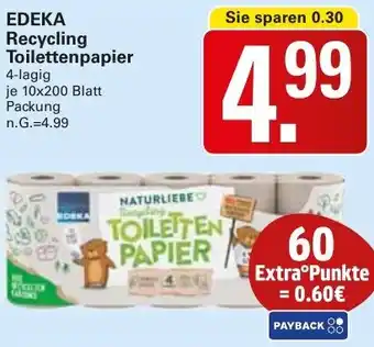 WEZ EDEKA Recycling Toilettenpapier Angebot