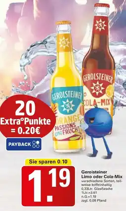 WEZ Geroisteiner Limo oder Cola-Mix Angebot