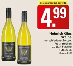 WEZ Heinrich Gies Weine Angebot