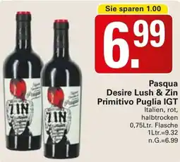 WEZ Pasqua Desire Lush & Zin Primitivo Puglia IGT Angebot