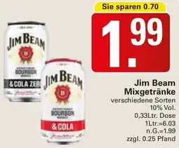 WEZ Jim Beam Mixgetränke Angebot