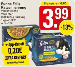 WEZ Purina Felix Katzennahrung Angebot