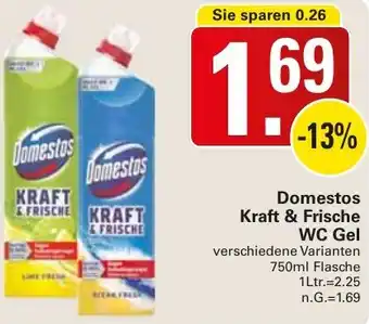 WEZ Domestos Kraft & Frische WC Gel Angebot
