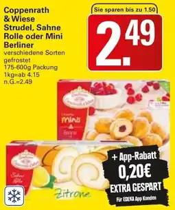 WEZ Coppenrath & Wiese Strudel, Sahne Rolle oder Mini Berliner Angebot