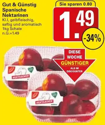 WEZ Gut & Günstig Spanische Nektarinen Angebot