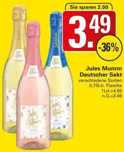 WEZ Jules Mumm Deutscher Sekt Angebot