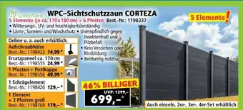 Norma WPC-Sichtschutzzaun CORTEZA Angebot
