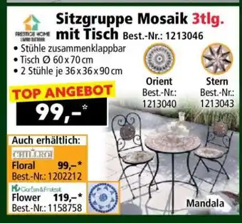 Norma Sitzgruppe Mosaik 3tlg. mit Tisch Angebot