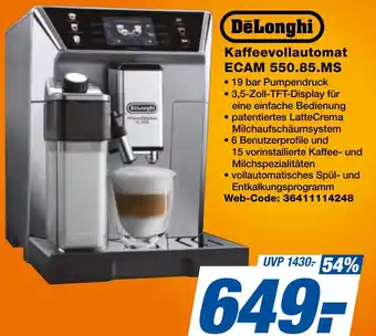 expert Techno Land DeLonghi Kaffeevollautomat ECAM 550.85.MS Angebot